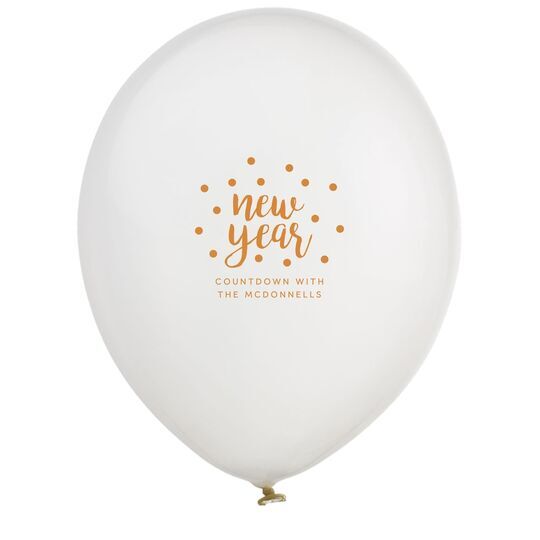 Confetti Dots New Year Latex Balloons